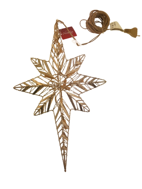 BETLEHEMSTJERNE 10 LYS GULL