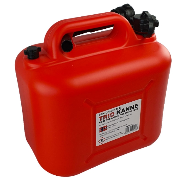 DRIVSTOFFKANNE 15 LITER RØD PLAST TRIO