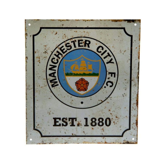 MANCHESTER CITY RETRO LOGO SIGN