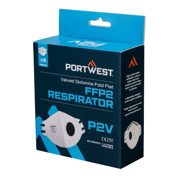 PORTWEST STØVMASKE MED VENTIL