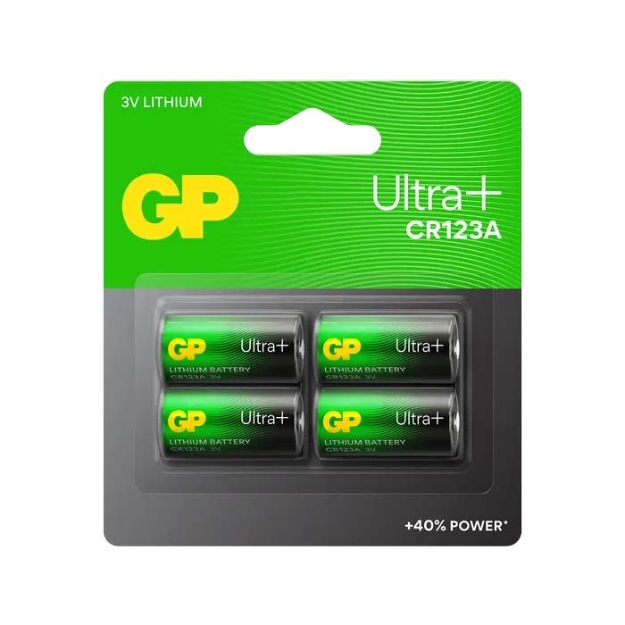 BATTERI ULTRA+ LITIUM CR123A 4PK