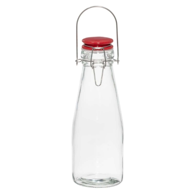 GLASSFLASKE MED PATENTKORK 0,75L